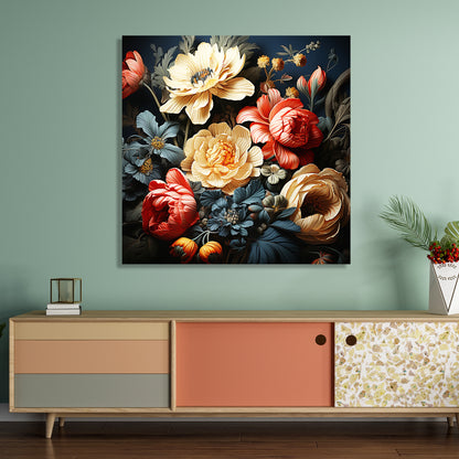 Abstract Floral Art Canvas Painting for Living Room Bedroom Home and Office Wall Decor