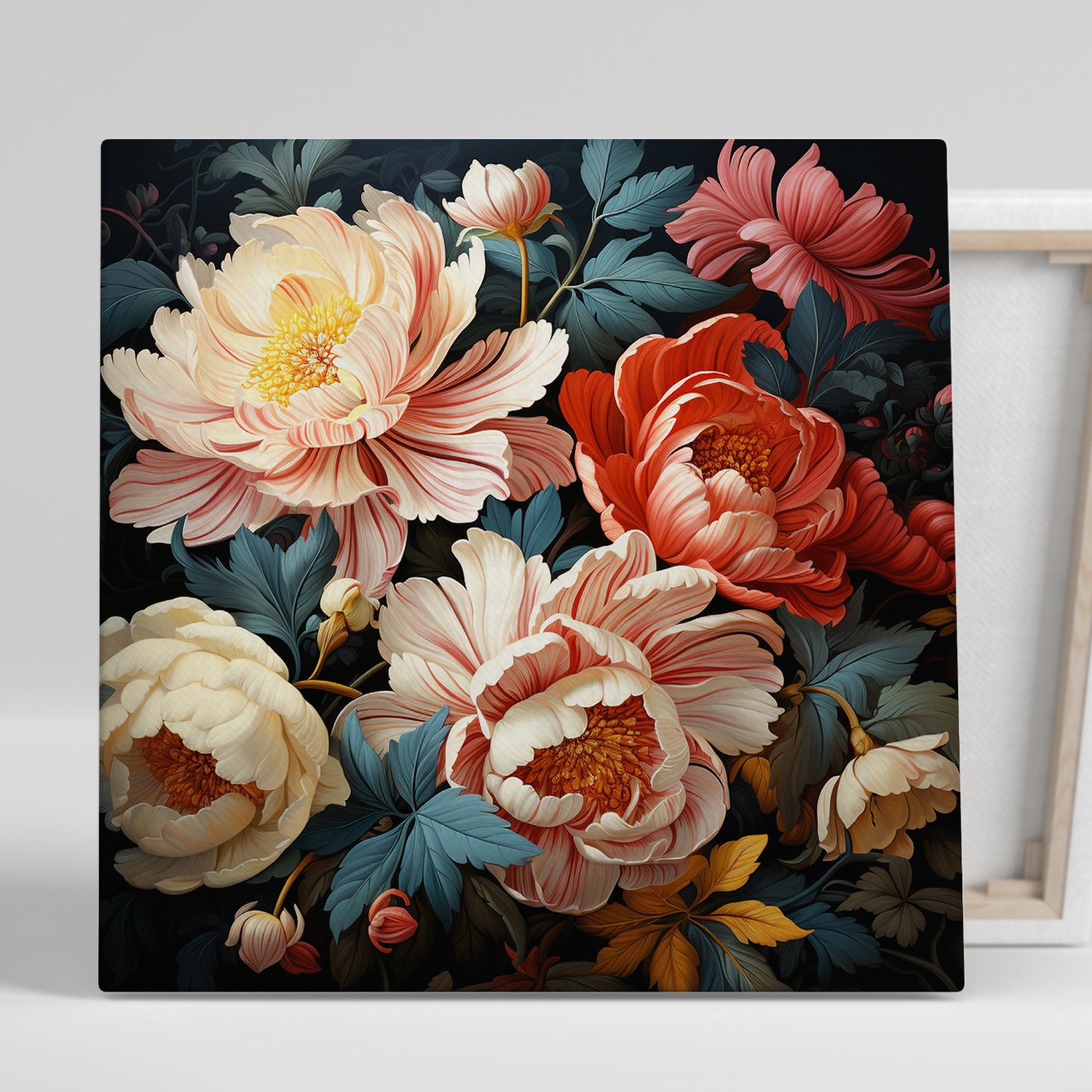 Abstract Floral Art Canvas Painting for Living Room Bedroom Home and Office Wall Decor