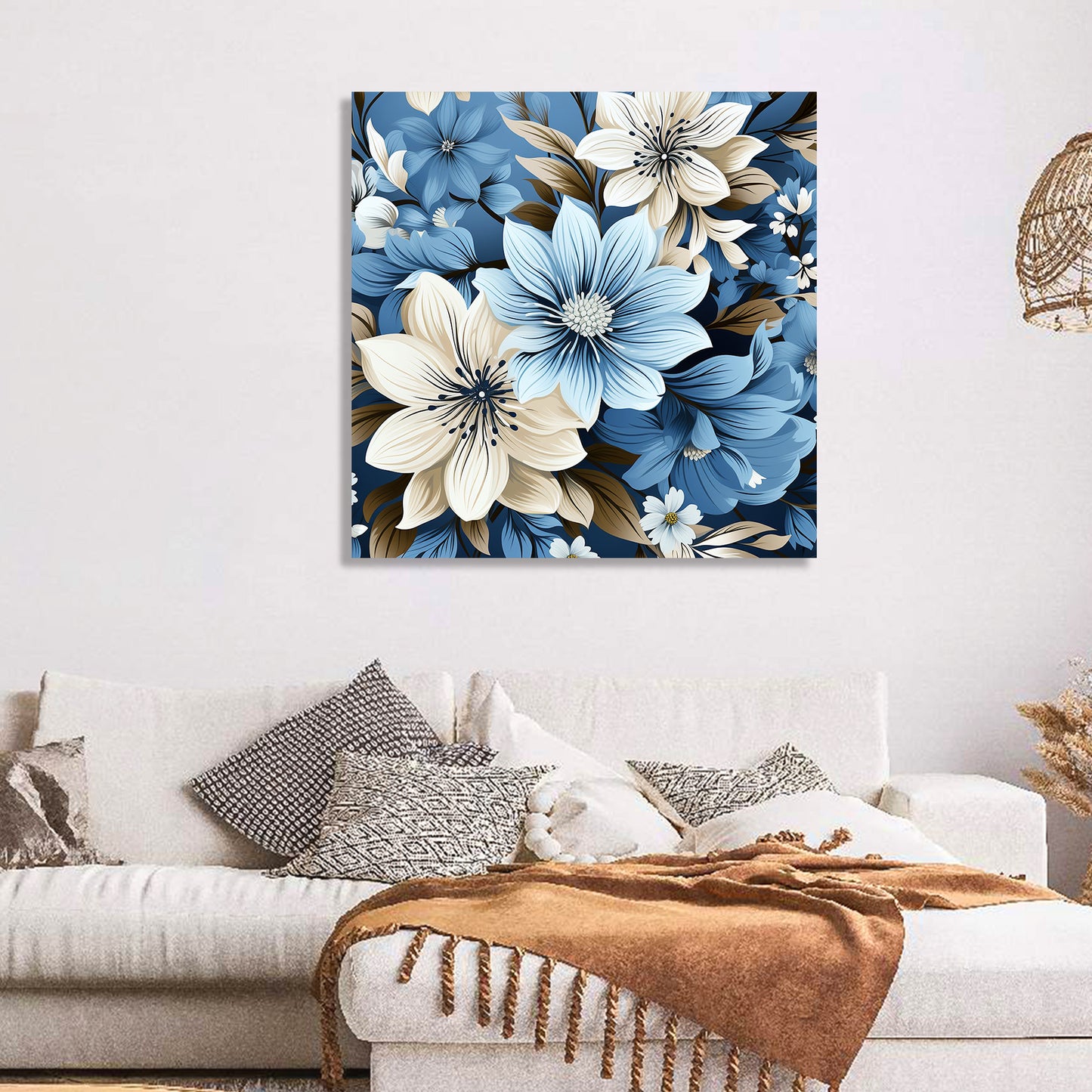 Abstract Floral Art Canvas Painting for Living Room Bedroom Home and Office Wall Decor