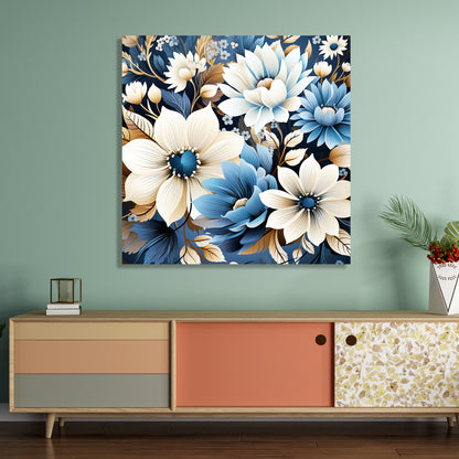 Abstract Floral Art Canvas Painting for Living Room Bedroom Home and Office Wall Decor