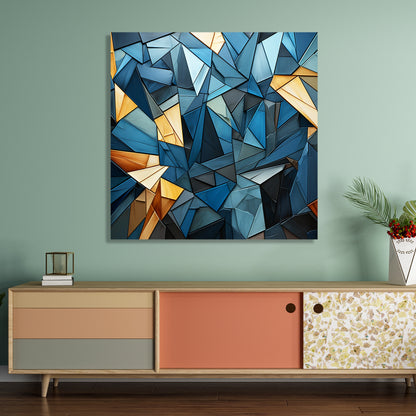 Triangle abstract pattern Canvas Painting for Living Room Bedroom Home and Office Wall Decor