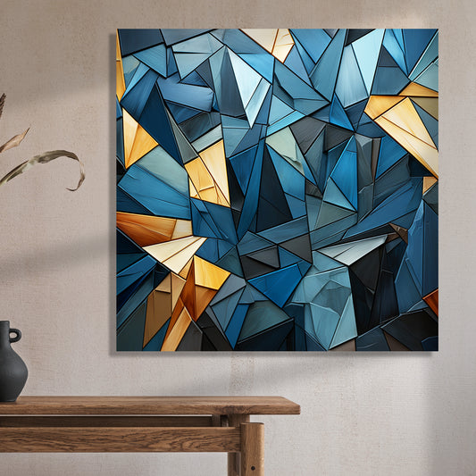 Triangle abstract pattern Canvas Painting for Living Room Bedroom Home and Office Wall Decor