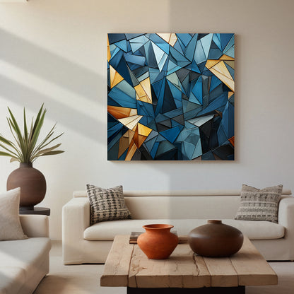 Triangle abstract pattern Canvas Painting for Living Room Bedroom Home and Office Wall Decor