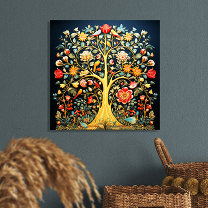 Modern Vibrant Tree Art Canvas Painting for Living Room Bedroom Home and Office Wall Decor