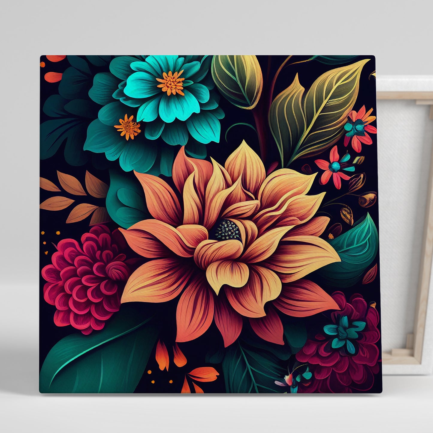 Vibrant Floral Canvas Painting for Living Room Bedroom Home and Office Wall Decor