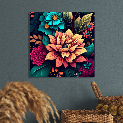 Vibrant Floral Canvas Painting for Living Room Bedroom Home and Office Wall Decor