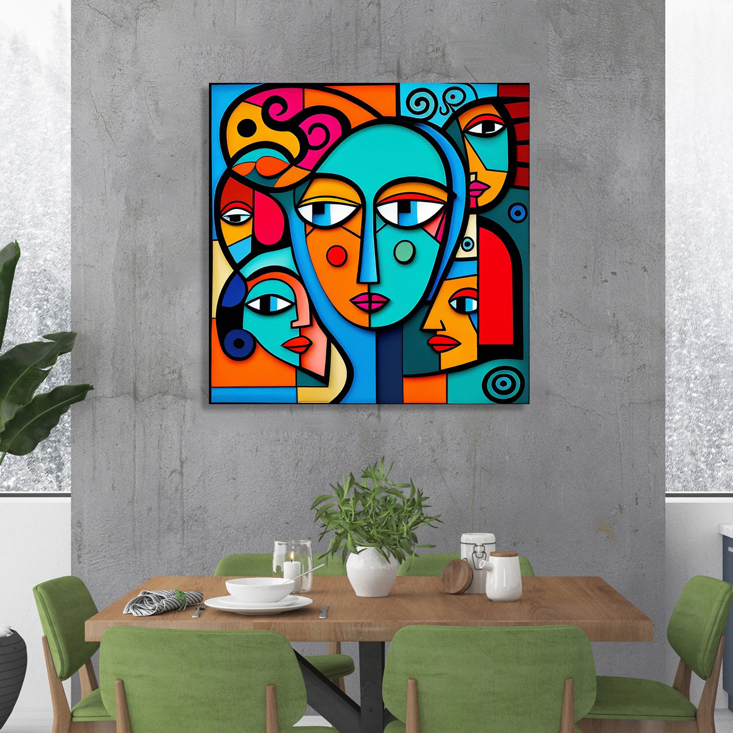 Vibrant Modern Art Canvas Painting for Living Room Bedroom Home and Office Wall Decor