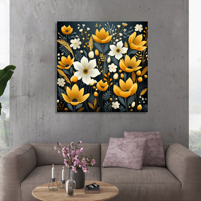 Vibrant Floral Canvas Painting for Living Room Bedroom Home and Office Wall Decor