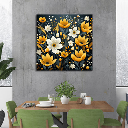 Vibrant Floral Canvas Painting for Living Room Bedroom Home and Office Wall Decor