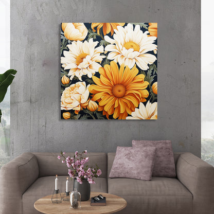 Vibrant Floral Canvas Painting for Living Room Bedroom Home and Office Wall Decor