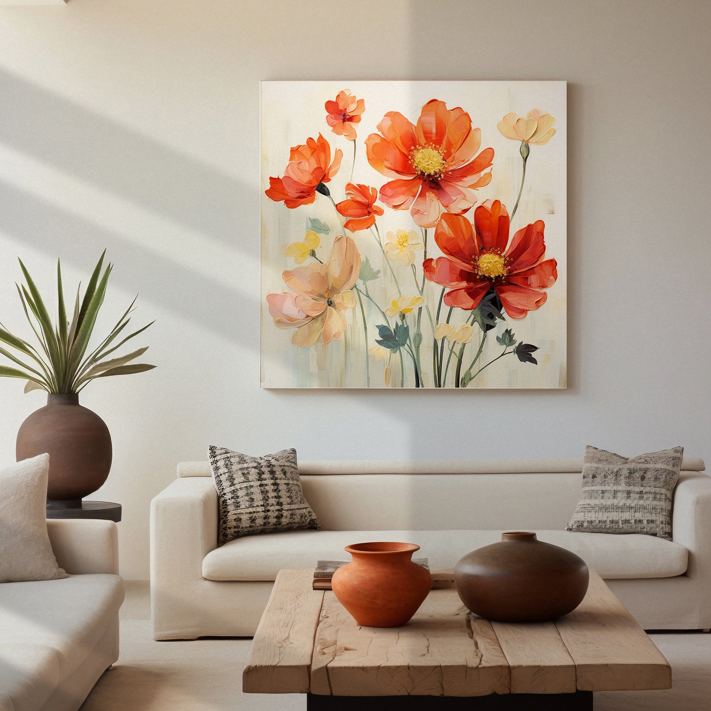 Vibrant Floral Canvas Painting for Living Room Bedroom Home and Office Wall Decor