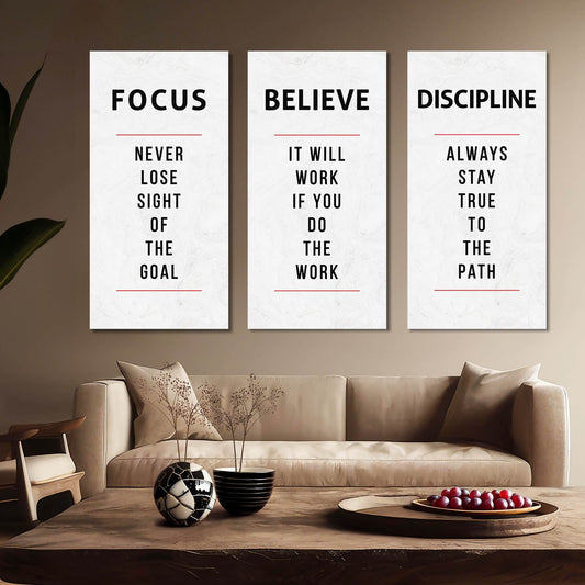 Motivational Canvas Art Set For Home Decor