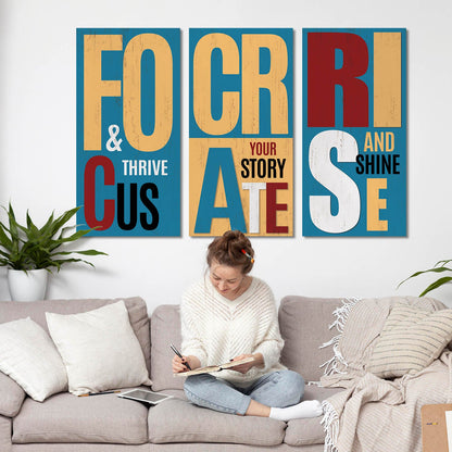 Motivational Quotes Canvas Art Wall Painting for Living Room Wall Decoration