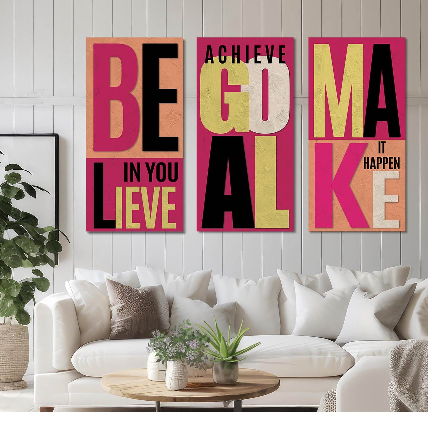 Motivational Quotes Canvas Art Wall Painting for Living Room Wall Decoration