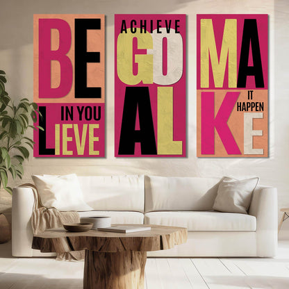 Motivational Quotes Canvas Art Wall Painting for Living Room Wall Decoration