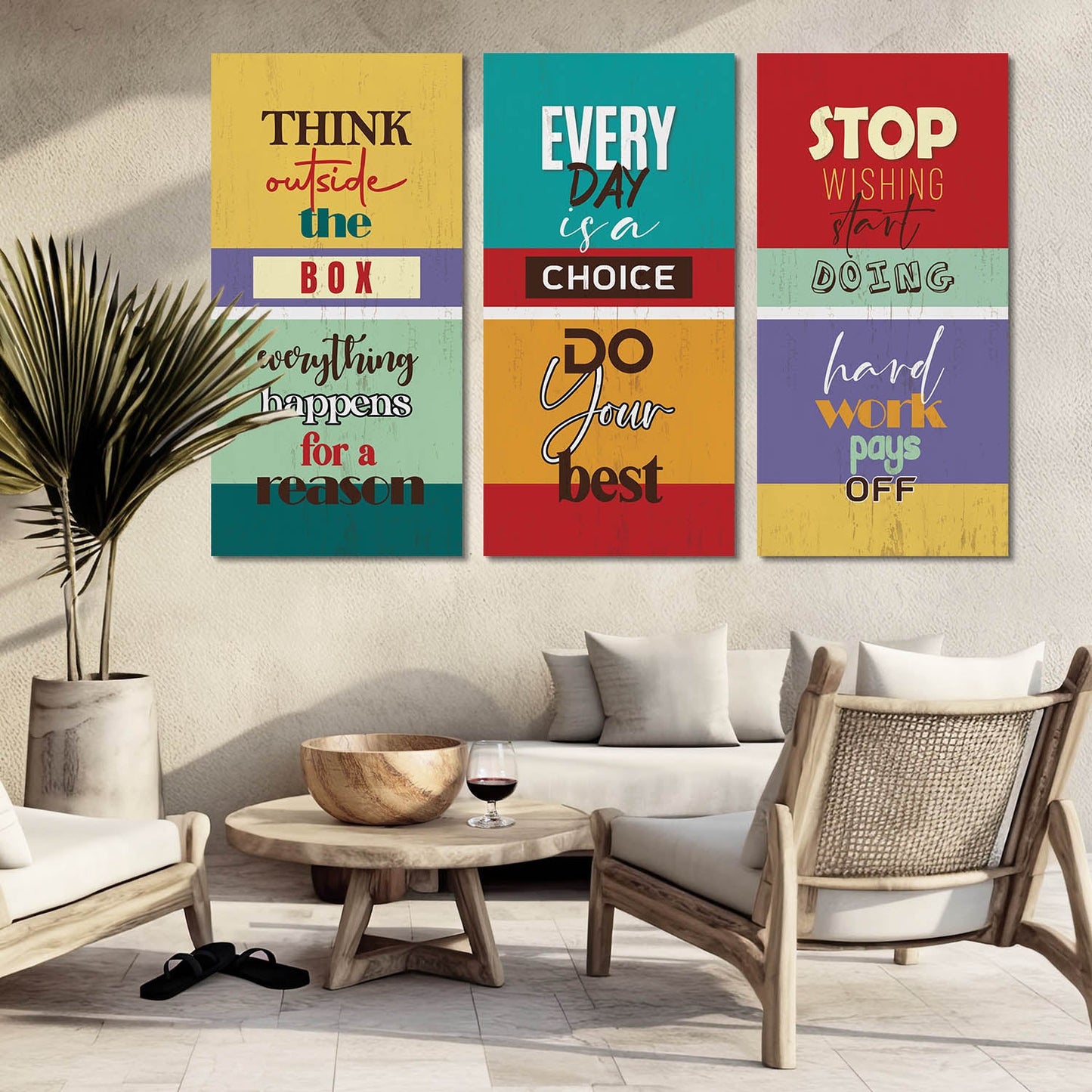 Motivational Quotes Canvas Art Wall Painting for Living Room Wall Decoration