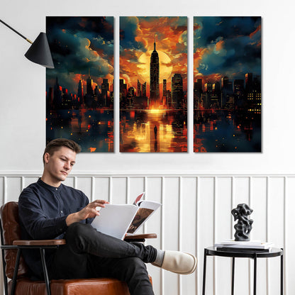 Cityscape Canvas Wall Painting for Wall Decoration