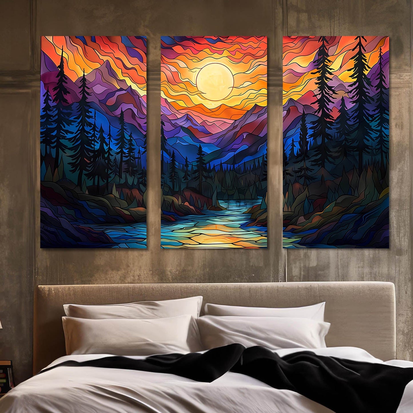 Vibrant Nature Canvas Wall Painting for Living Room Wall Decoration