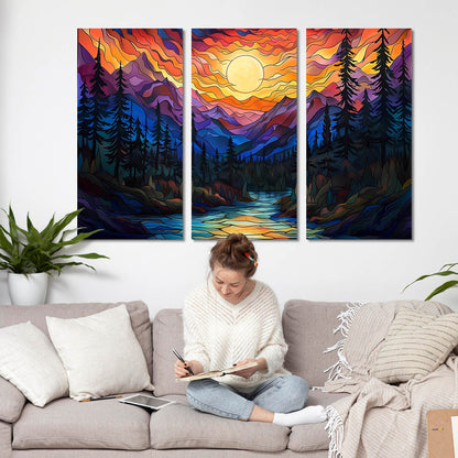 Vibrant Nature Canvas Wall Painting for Living Room Wall Decoration