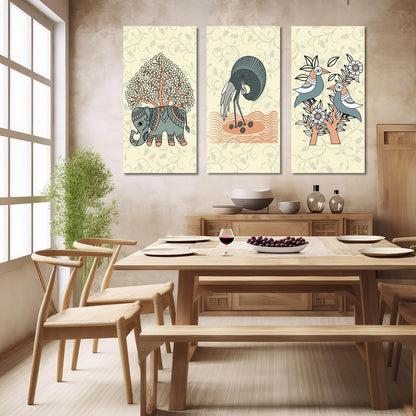 Gond Wall Art Canvas, Wall Painting for Living Room Wall Decoration