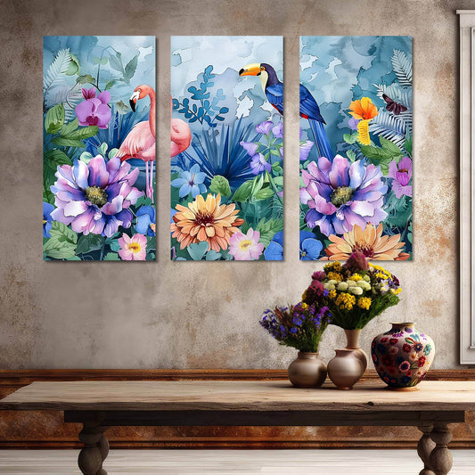 Floral Wall Art Canvas, Wall Painting for Living Room Wall Decoration