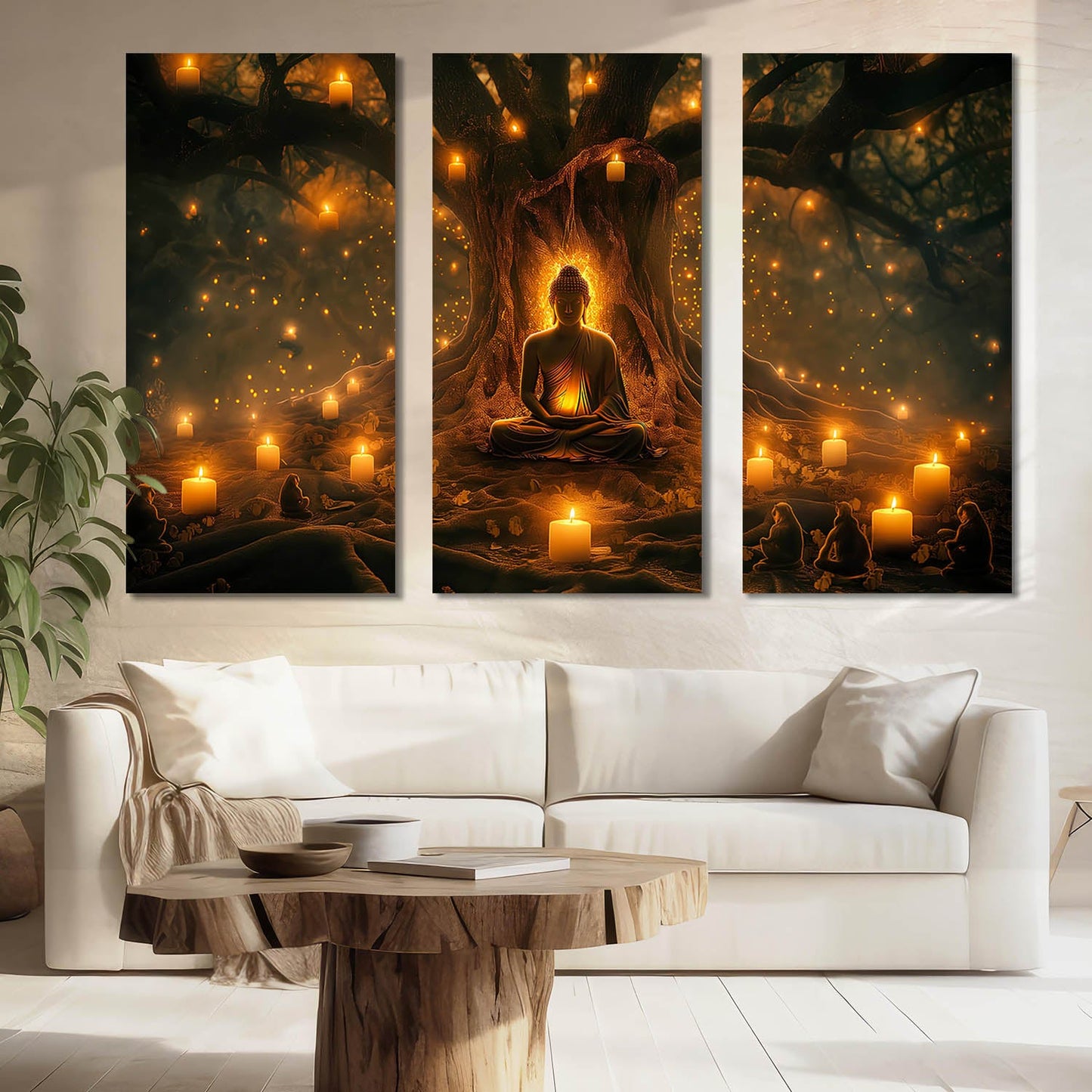 Buddha Wall Art Canvas, Wall Painting for Living Room Wall Decoration