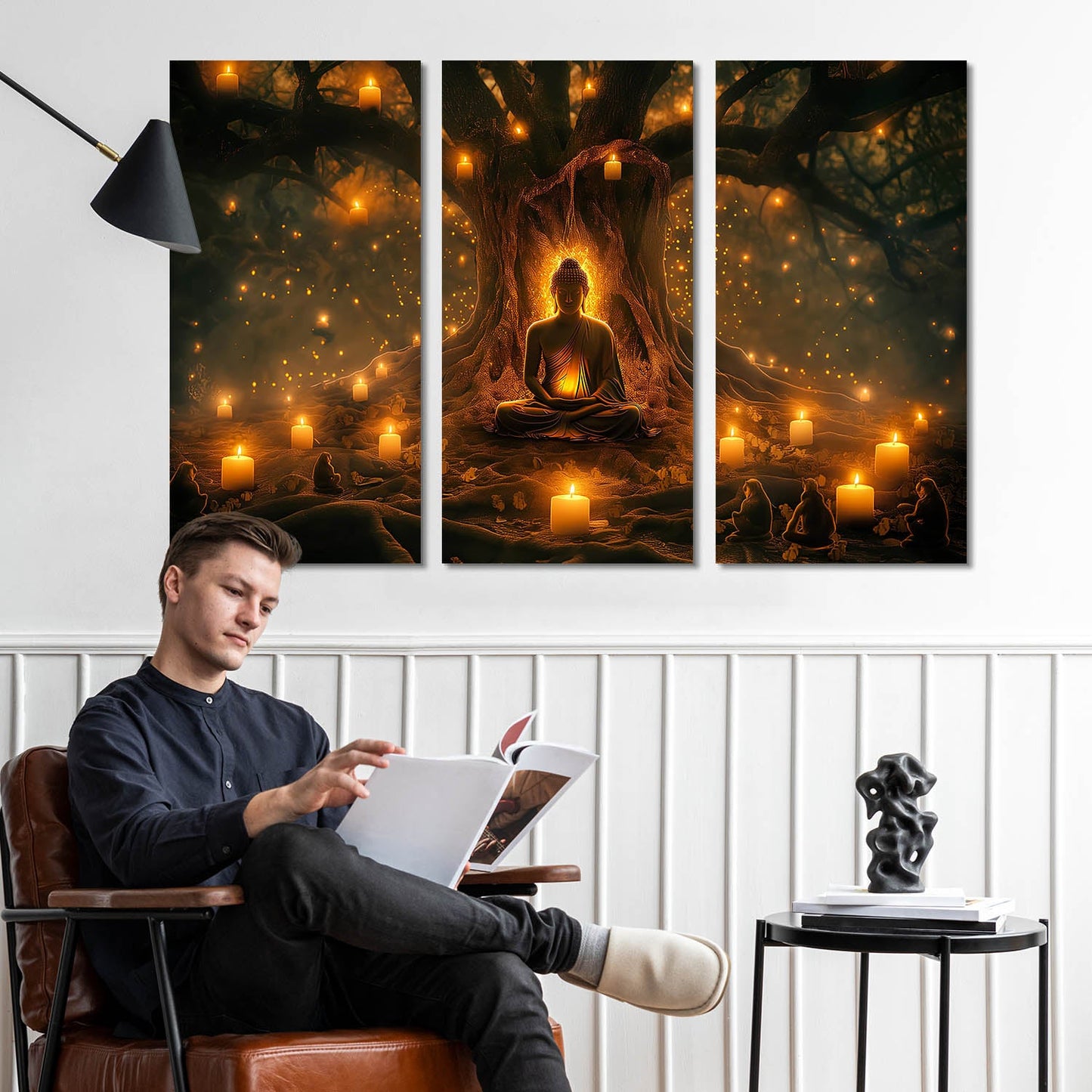 Buddha Wall Art Canvas, Wall Painting for Living Room Wall Decoration