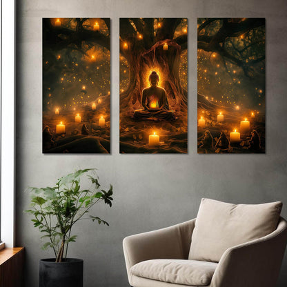 Buddha Wall Art Canvas, Wall Painting for Living Room Wall Decoration