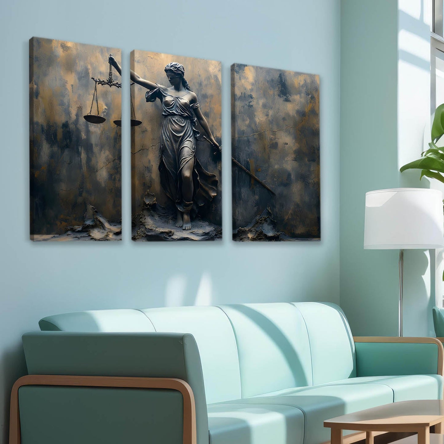 Goddess Of Justice Wall Art Canvas Art Set For Home Décor