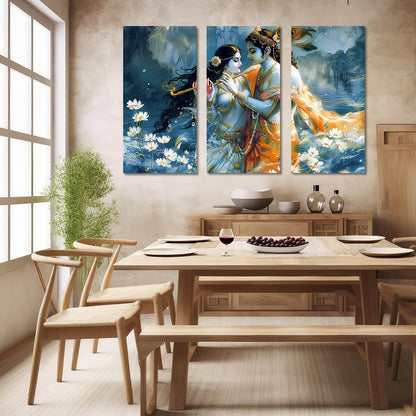 Indian God Krishna Ji Wall Art Canvas, Wall Painting for Living Room Wall Decoration