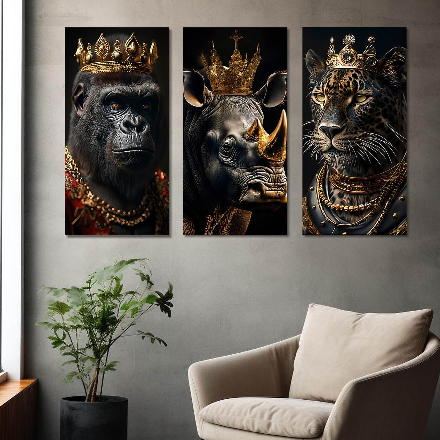 Animal Modern Wall Art Canvas, Wall Painting for Living Room Wall Decoration