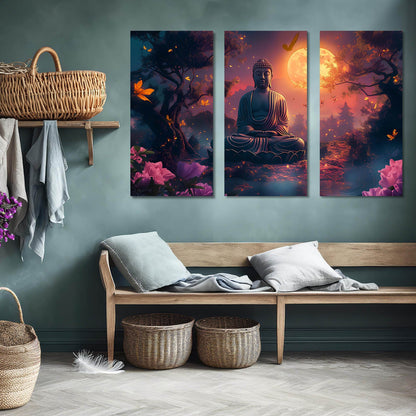 Buddha Wall Art Canvas, Wall Painting for Living Room Wall Decoration