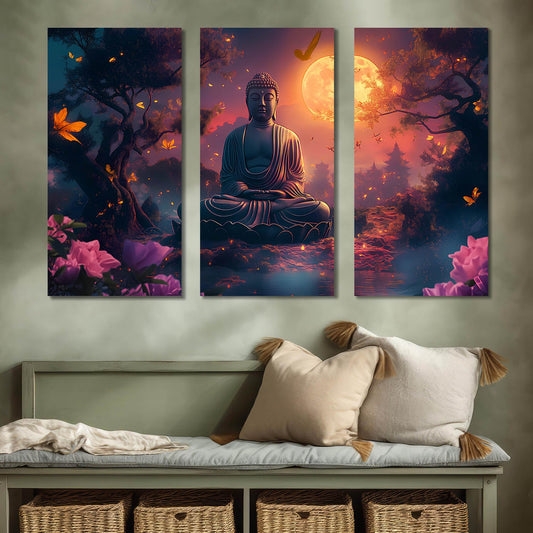 Buddha Wall Art Canvas, Wall Painting for Living Room Wall Decoration