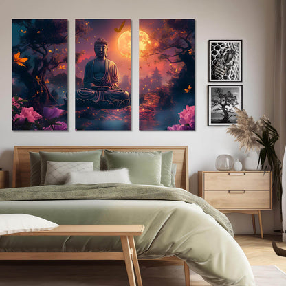 Buddha Wall Art Canvas, Wall Painting for Living Room Wall Decoration