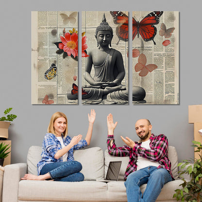 Buddha Wall Art Canvas, Wall Painting for Living Room Wall Decoration