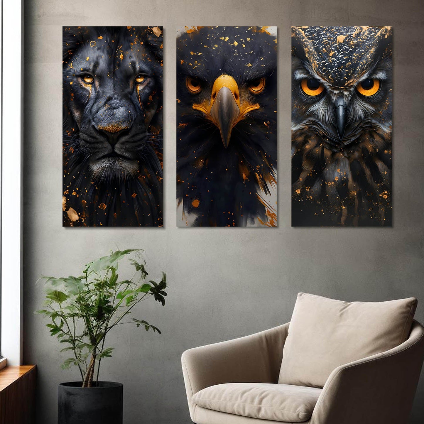 Animal Modern Wall Art Canvas, Wall Painting for Living Room Wall Decoration