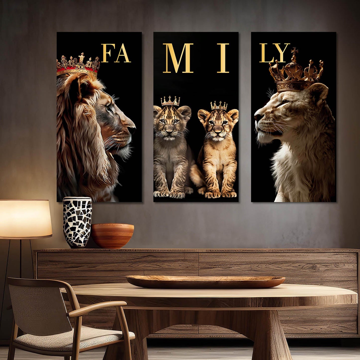 Lion Modern Wall Art Canvas, Wall Painting for Living Room Wall Decoration