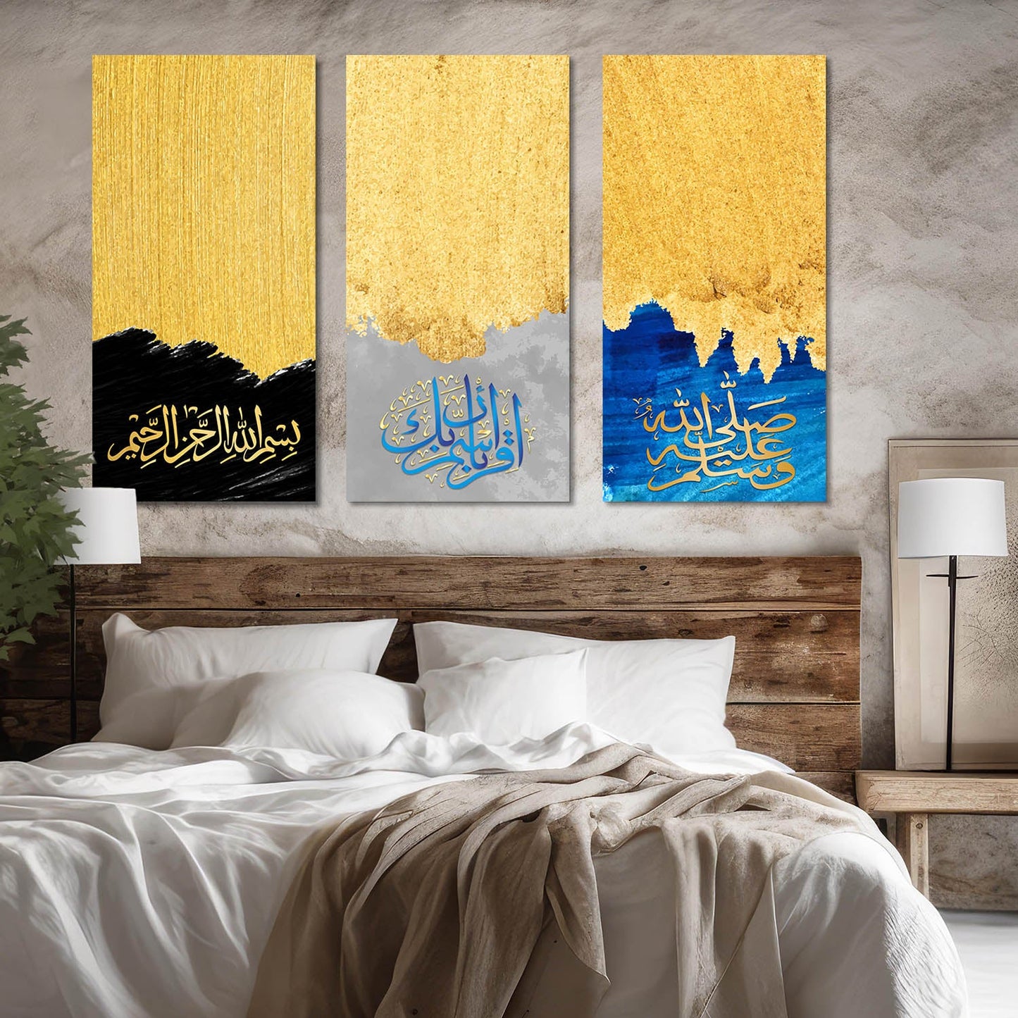 Islamic Modern Wall Art Canvas, Wall Painting for Living Room Wall Decoration