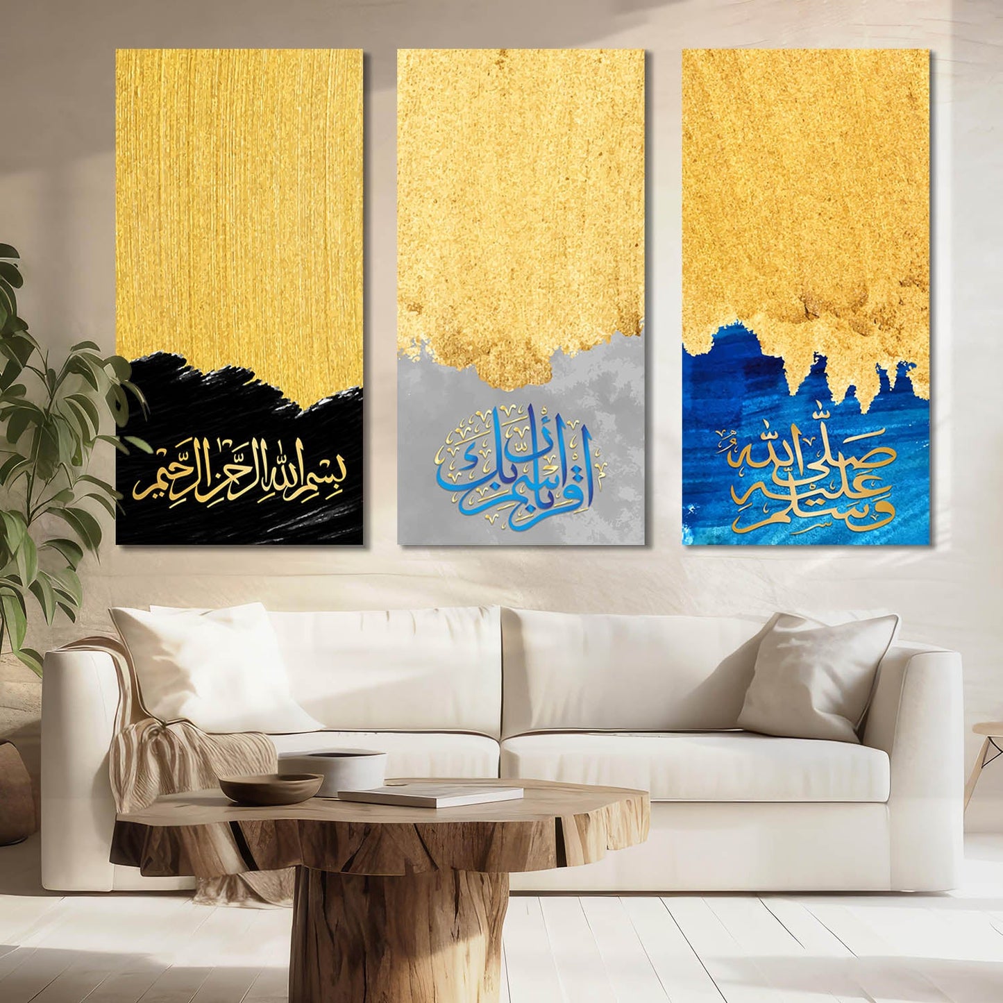 Islamic Modern Wall Art Canvas, Wall Painting for Living Room Wall Decoration