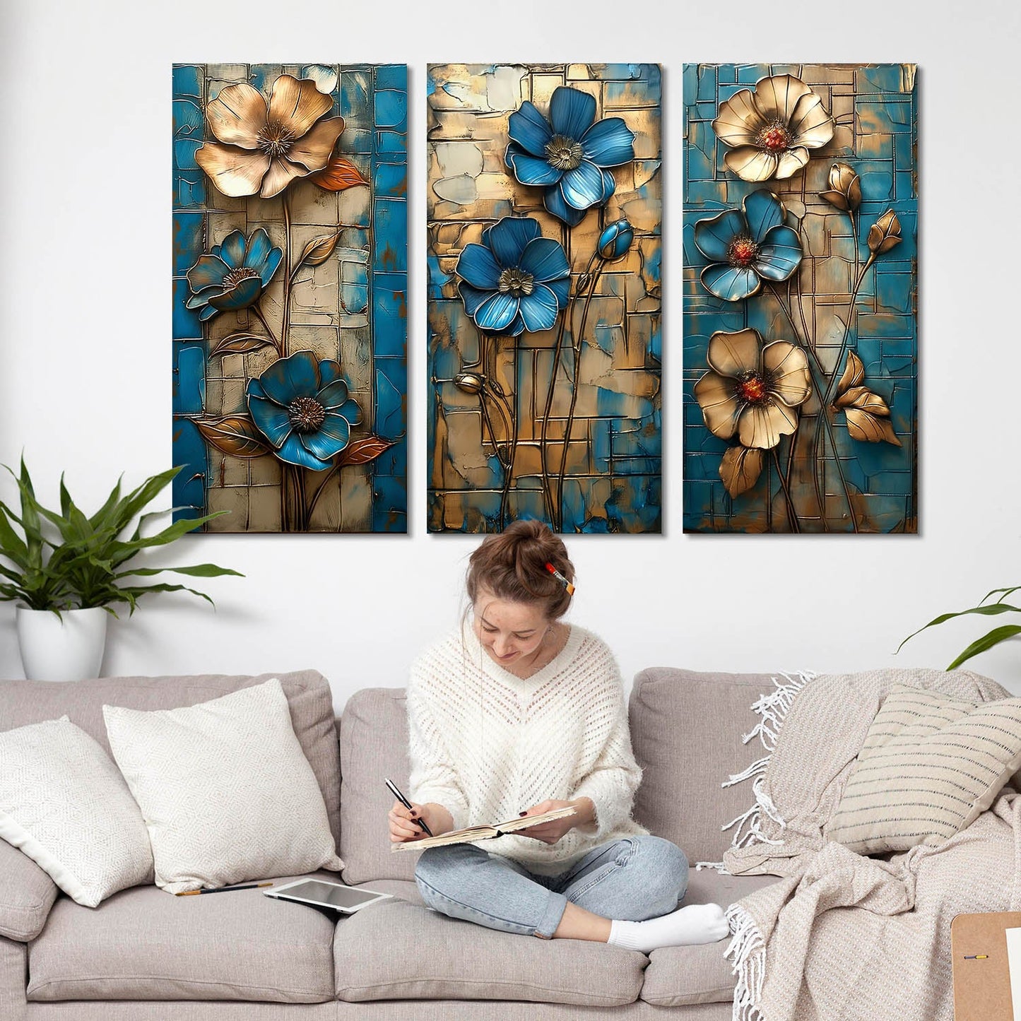 Abstract Wall Art Canvas For Home Decor Office Living Room