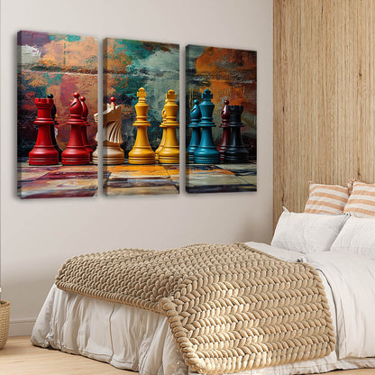 Abstract Chess Wall Art Canvas For Home Decor Office Living Room