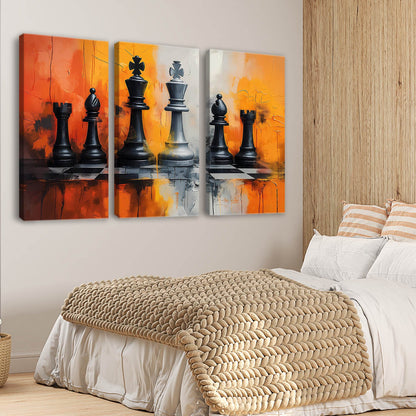 Abstract Chess Wall Art Canvas For Home Decor Office Living Room