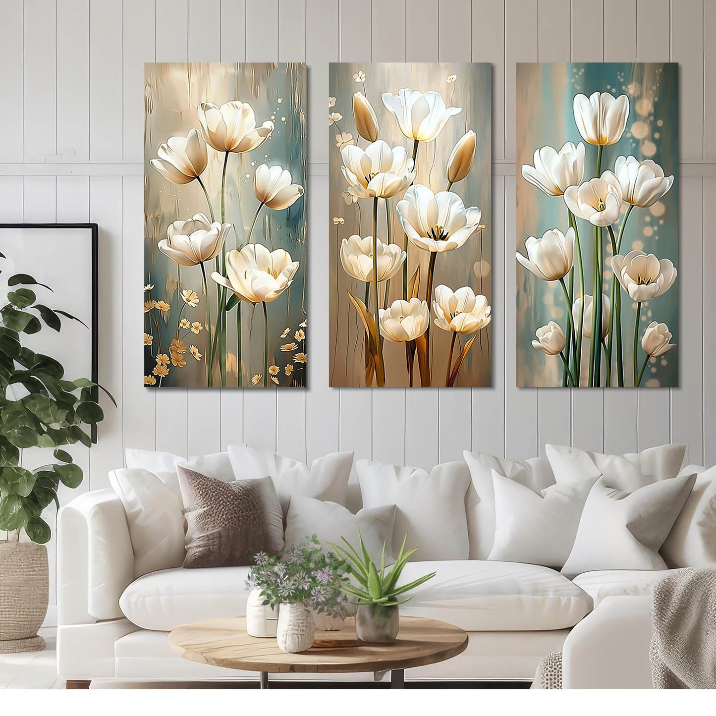 Floral Wall Art Canvas For Home Decor Office Living Room