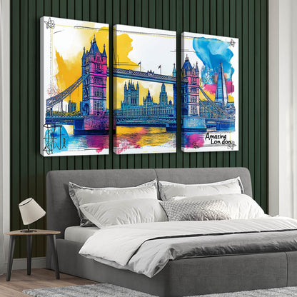 Tower Of London Wall Art Canvas For Home Decor Office Living Room