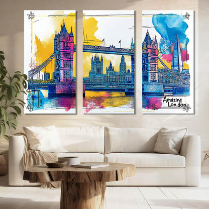 Tower Of London Wall Art Canvas For Home Decor Office Living Room