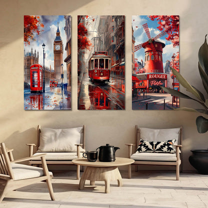 City view Wall Art Canvas For Home Decor Office Living Room