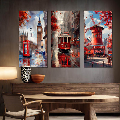 City view Wall Art Canvas For Home Decor Office Living Room