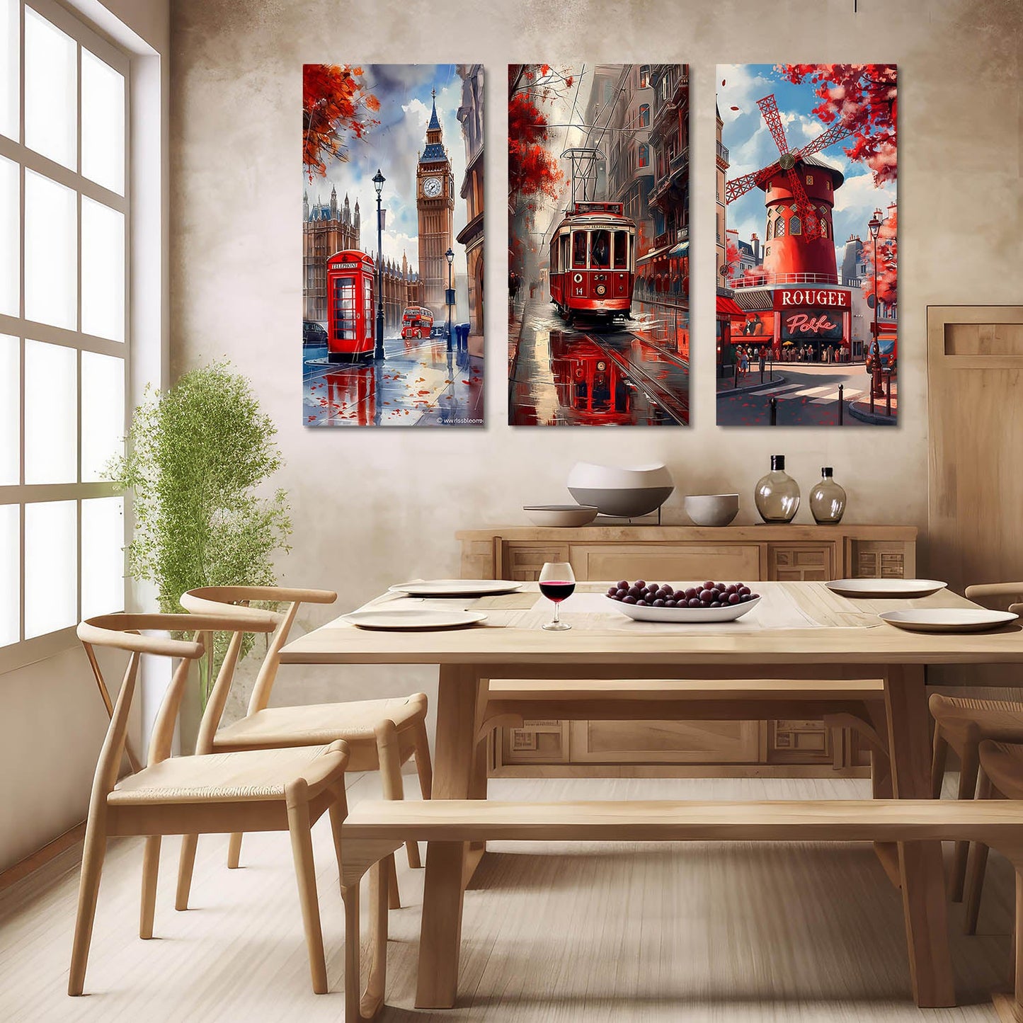 City view Wall Art Canvas For Home Decor Office Living Room