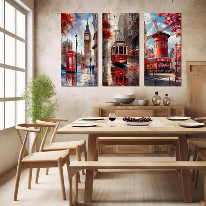 City view Wall Art Canvas For Home Decor Office Living Room