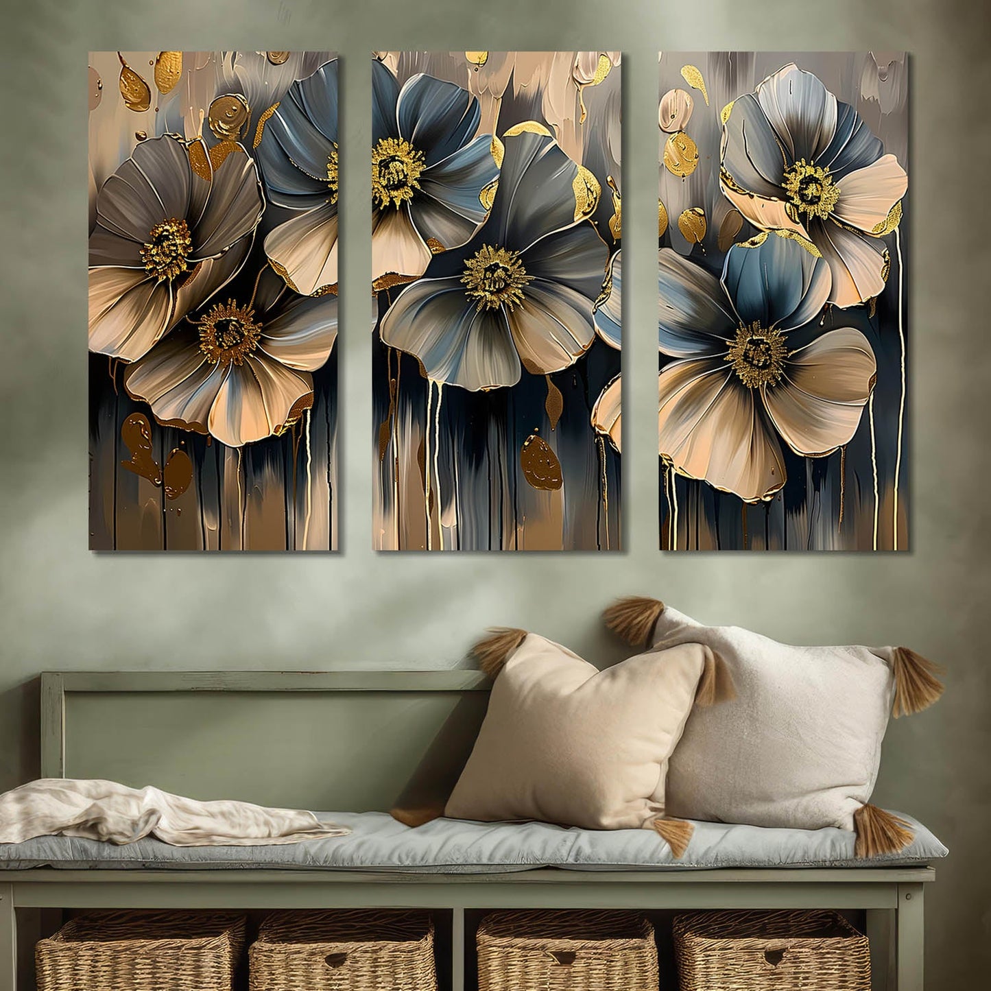 Floral Wall Art Canvas For Home Décor Office Living Room